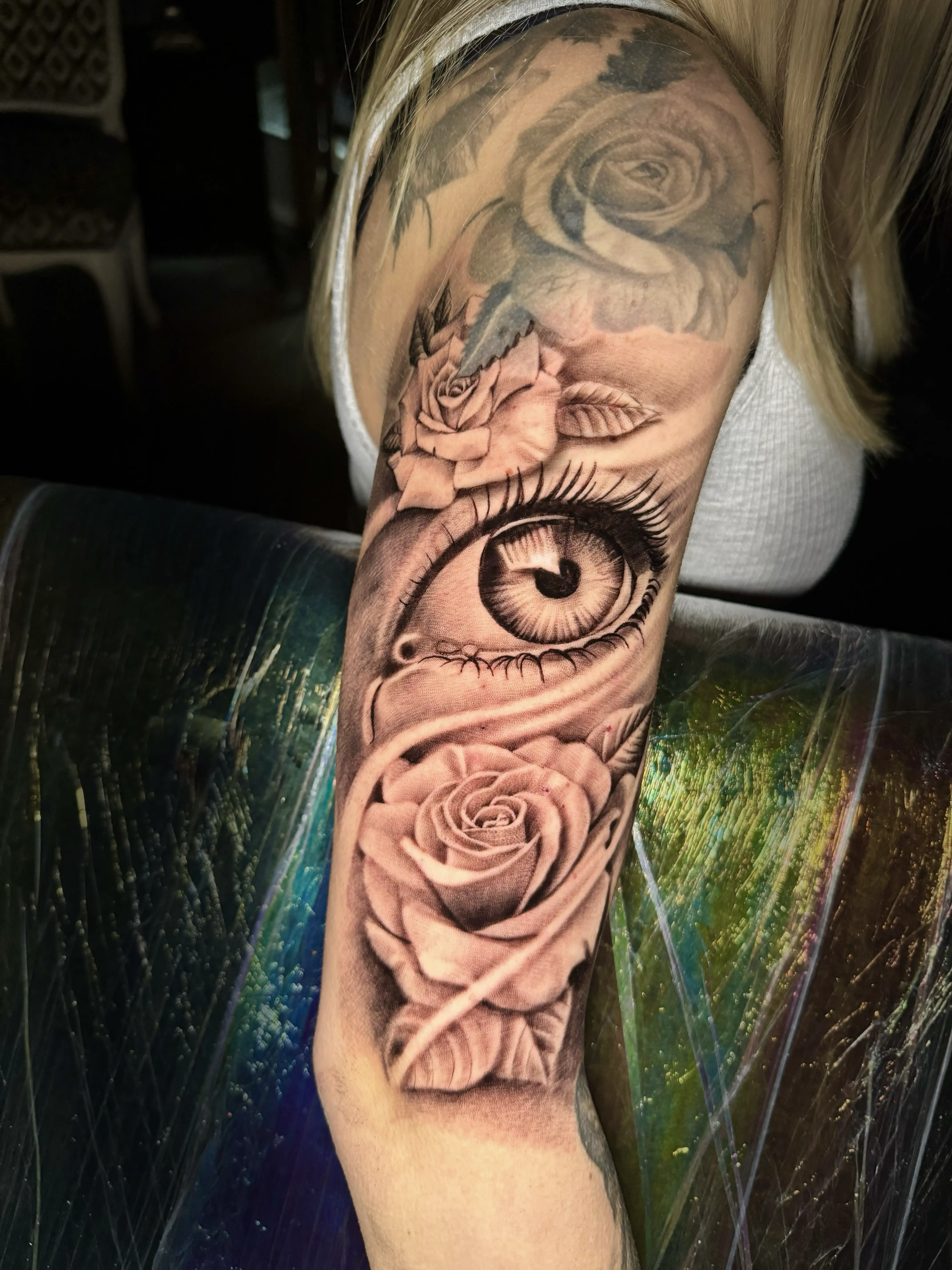 Augen und Blumen
